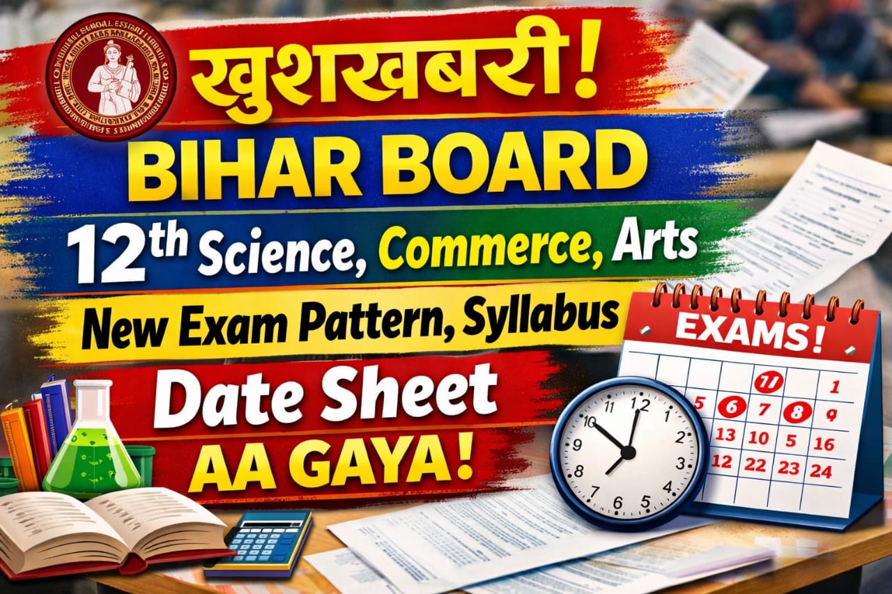 BIHAR BOARD 12TH EXAM DATE SHEET 2026