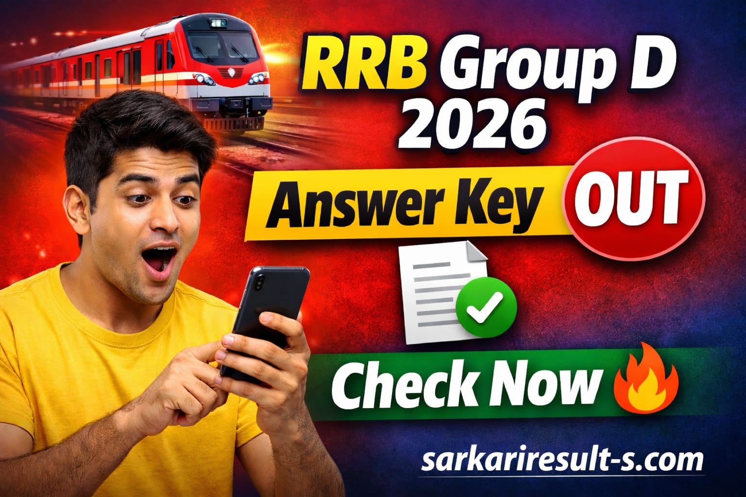 Railway RRB Group D Answer key 2026 link
